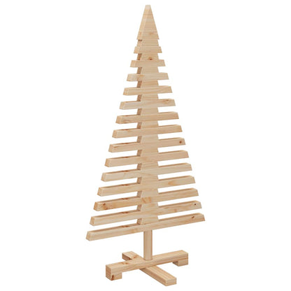 vidaXL | Wooden Christmas Tree | with Stand natural 90 cm Solid pine wood