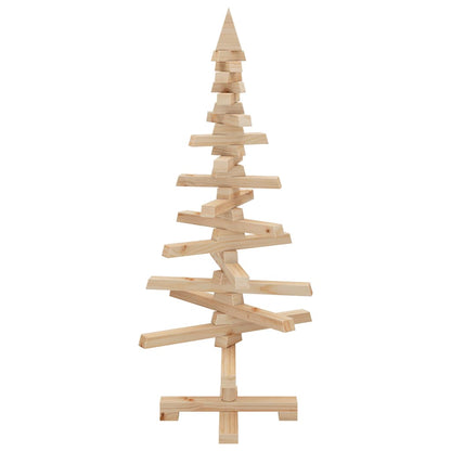 vidaXL | Wooden Christmas Tree | with Stand natural 90 cm Solid pine wood