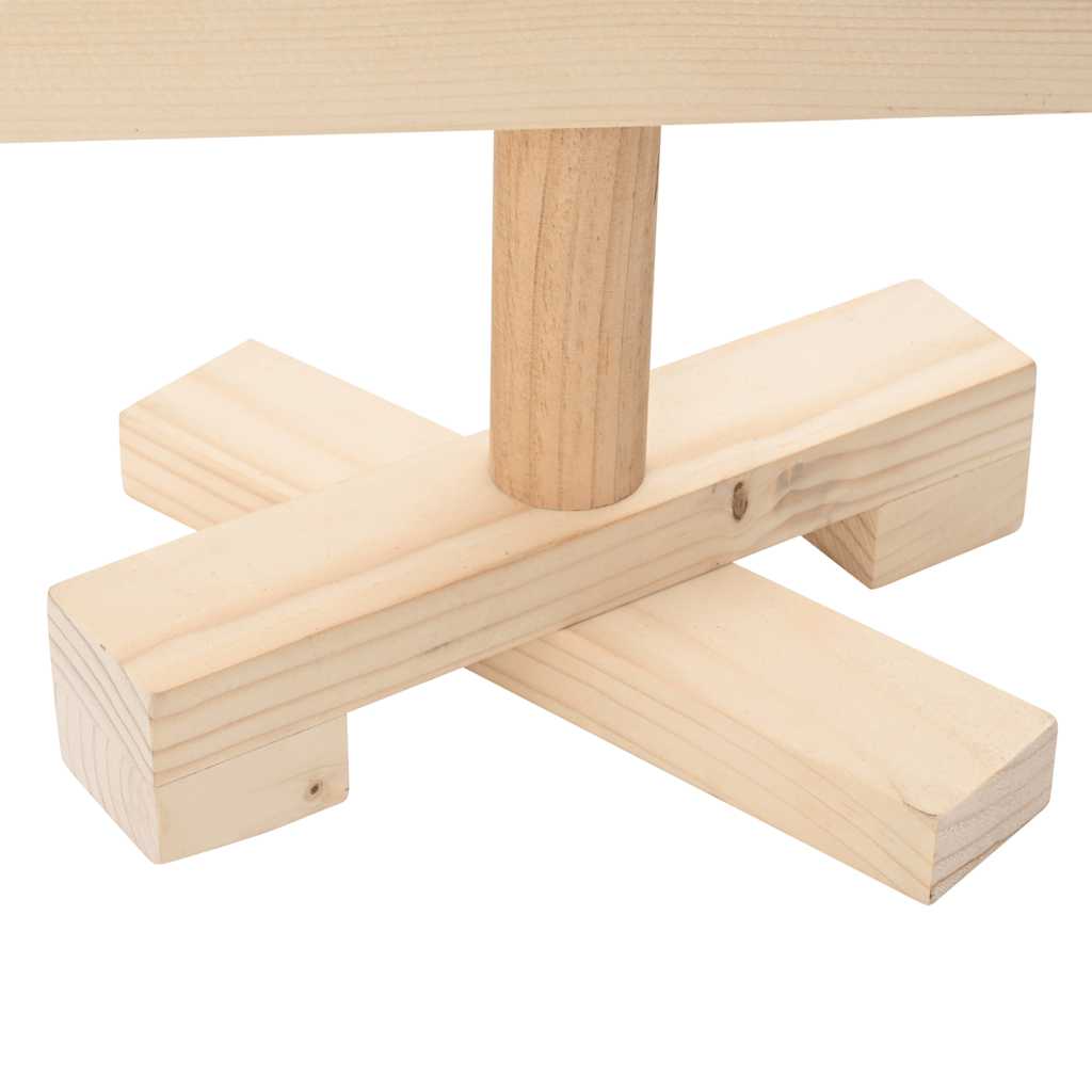 vidaXL | Wooden Christmas Tree | with Stand natural 90 cm Solid pine wood