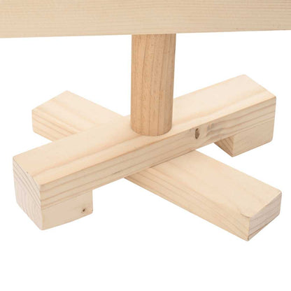 vidaXL | Wooden Christmas Tree | with Stand natural 90 cm Solid pine wood