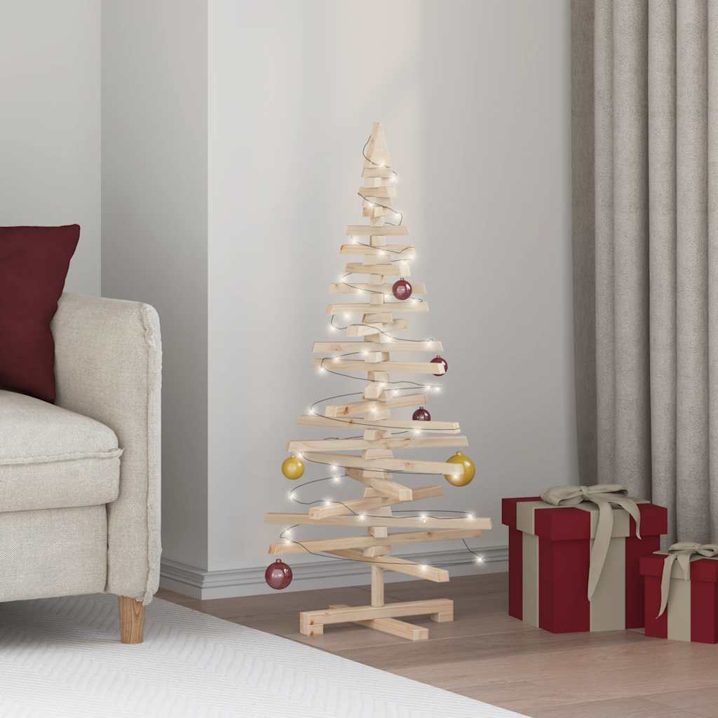 vidaXL Wooden Christmas Tree for Decoration 120 cm Solid Wood Pine