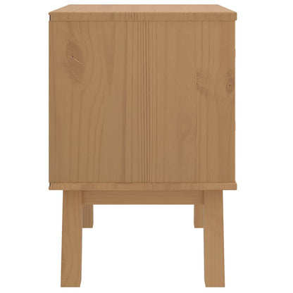 vidaXL Bedside Cabinet OLDEN Grey and Brown Solid Wood Pine