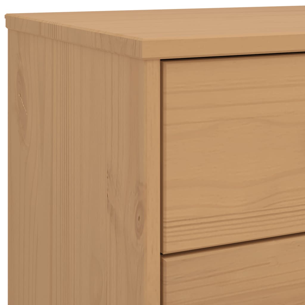 vidaXL Bedside Cabinet OLDEN Brown Solid Wood Pine