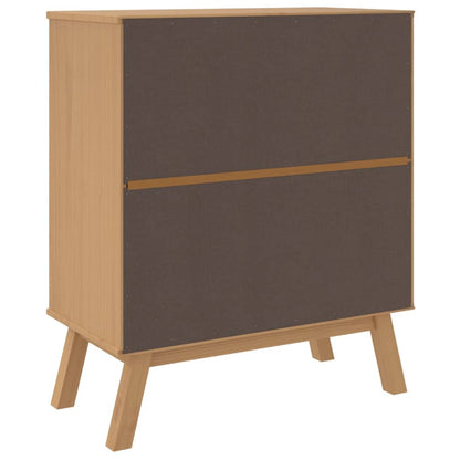 vidaXL Drawer Cabinet OLDEN White and Brown Solid Wood Pine