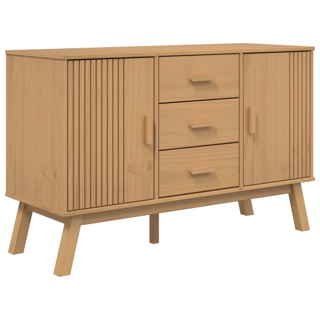 vidaXL Sideboard "OLDEN" Brown 114x43x73,5cm Solid Wood Pine