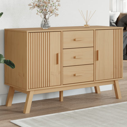 vidaXL Sideboard "OLDEN" Brown 114x43x73,5cm Solid Wood Pine