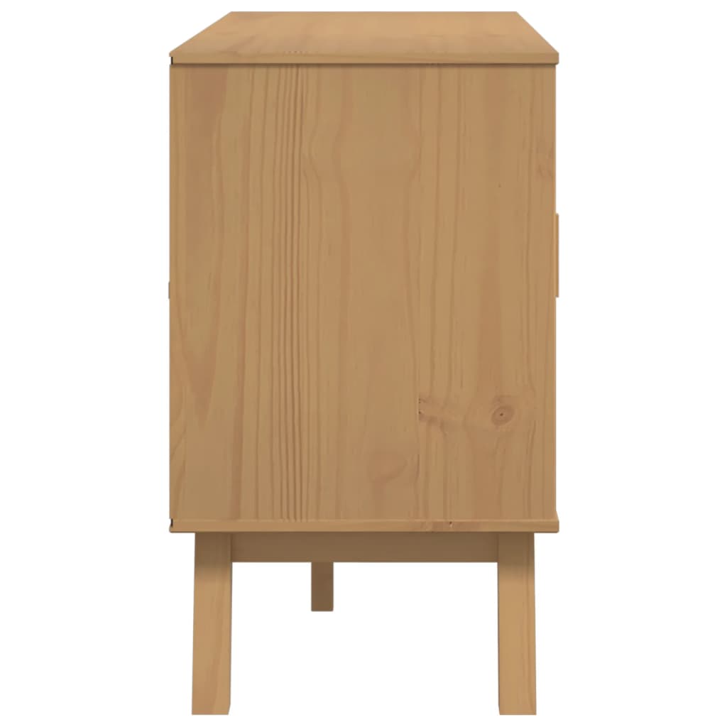 vidaXL Sideboard OLDEN Grey and Brown 114x43x73.5cm Solid Wood Pine