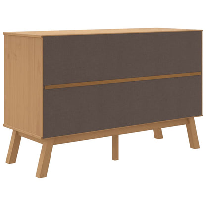 vidaXL Sideboard OLDEN Grey and Brown 114x43x73.5cm Solid Wood Pine