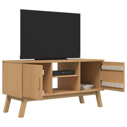 vidaXL TV Cabinet "OLDEN" Brown 114x43x57 cm Solid Wood Pine