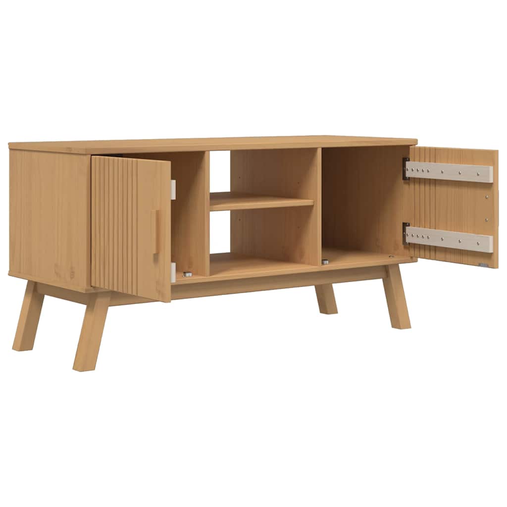 vidaXL TV Cabinet OLDEN Brown 114x43x57 cm Solid Wood Pine