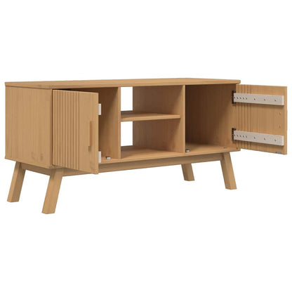 vidaXL TV Cabinet OLDEN Brown 114x43x57 cm Solid Wood Pine