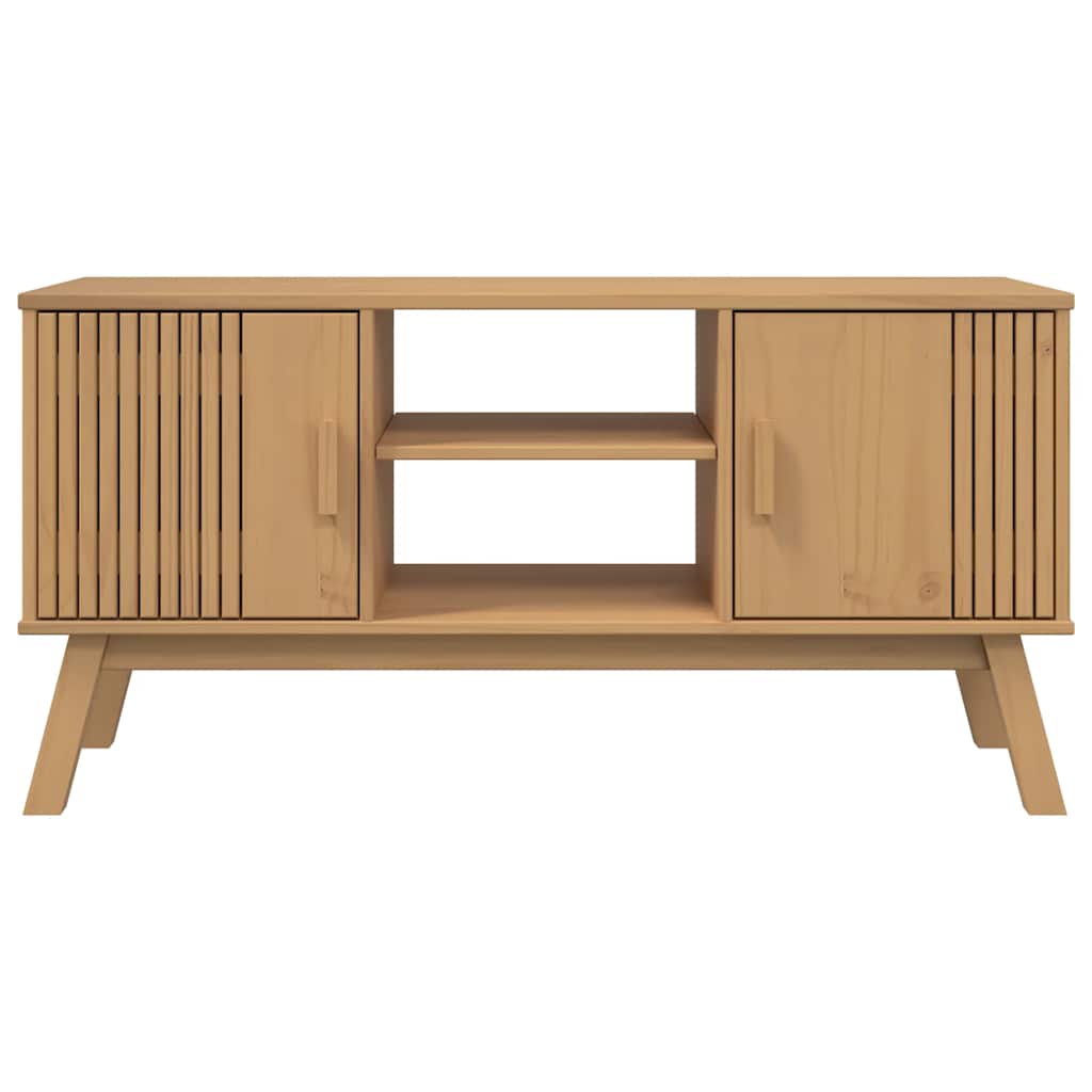 vidaXL TV Cabinet "OLDEN" Brown 114x43x57 cm Solid Wood Pine