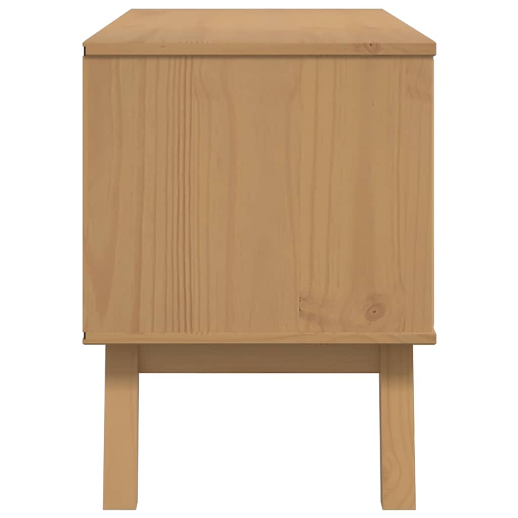 vidaXL TV Cabinet OLDEN Brown 114x43x57 cm Solid Wood Pine
