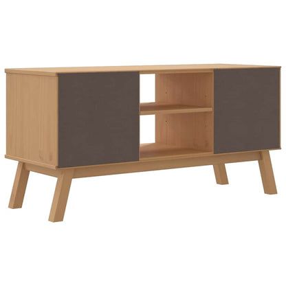 vidaXL TV Cabinet OLDEN Brown 114x43x57 cm Solid Wood Pine