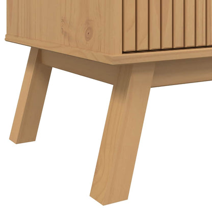 vidaXL TV Cabinet OLDEN Brown 114x43x57 cm Solid Wood Pine