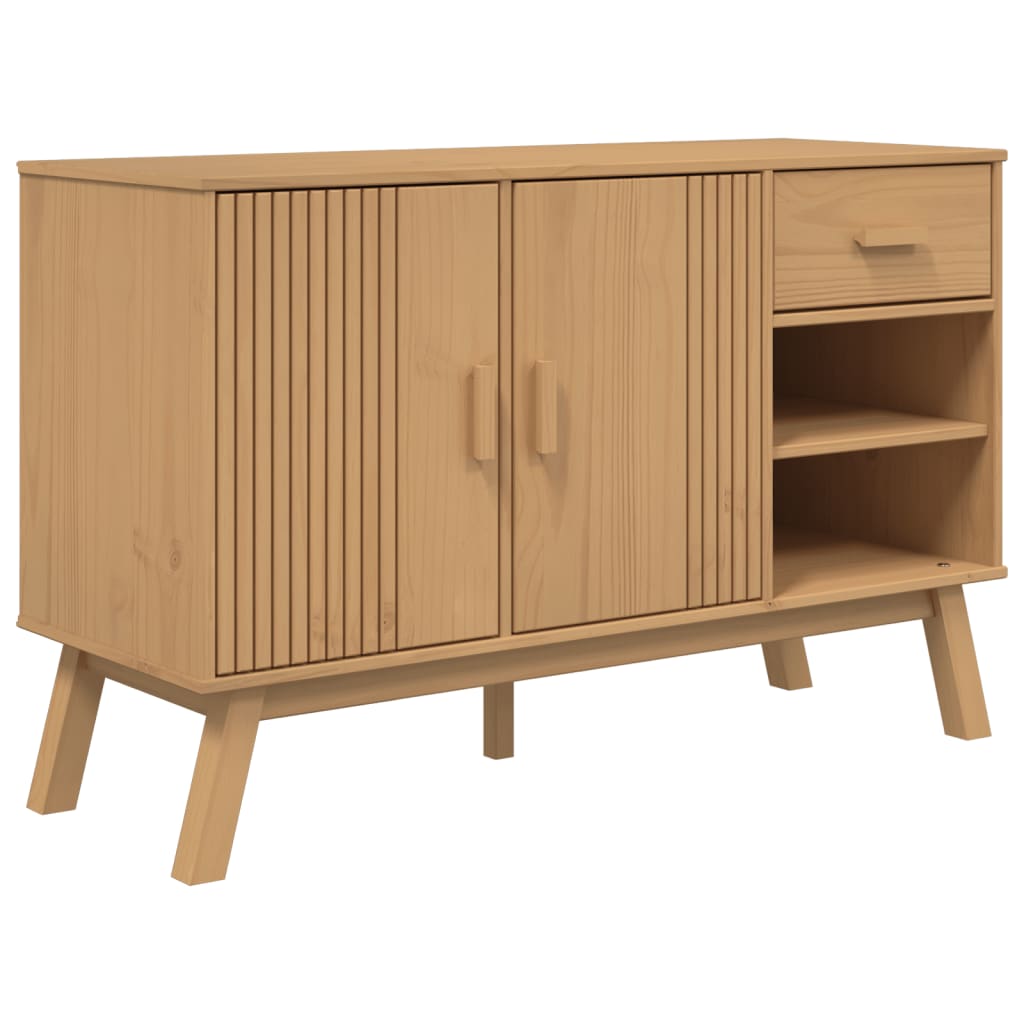 vidaXL Sideboard "OLDEN" Brown 114x43x73,5 cm Solid Wood Pine