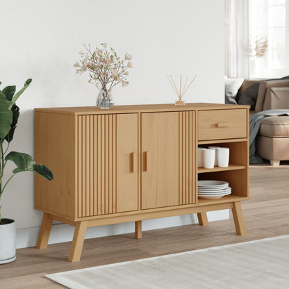vidaXL Sideboard "OLDEN" Brown 114x43x73,5 cm Solid Wood Pine