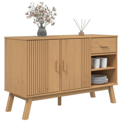 vidaXL Sideboard "OLDEN" Brown 114x43x73,5 cm Solid Wood Pine