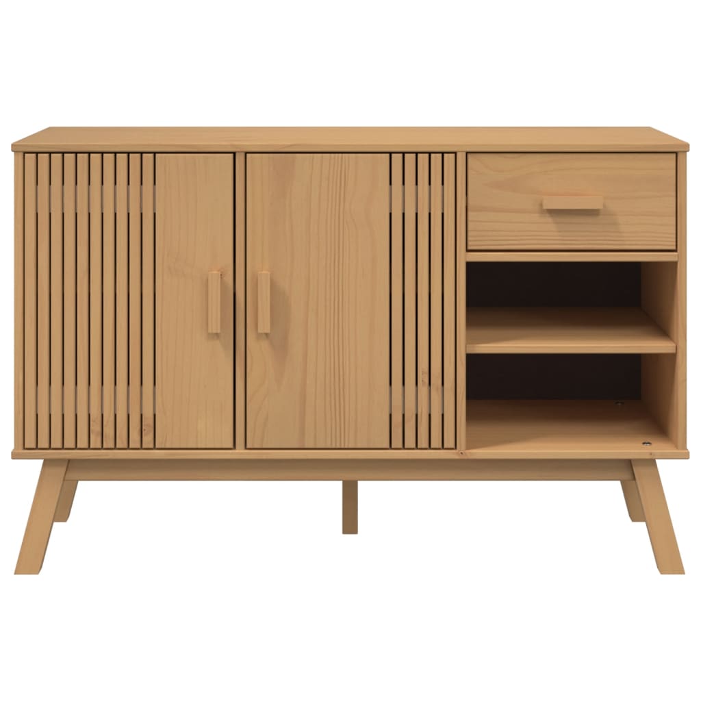vidaXL Sideboard "OLDEN" Brown 114x43x73,5 cm Solid Wood Pine