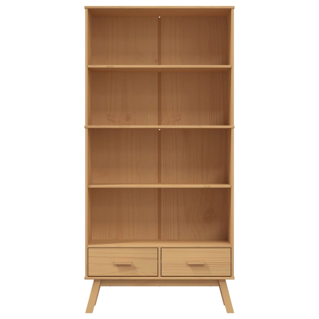 vidaXL Bookcase 4-Tier OLDEN Brown Solid Wood Pine