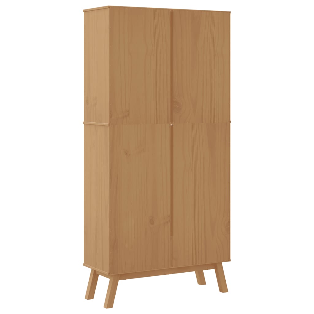vidaXL Bookcase 4-Tier OLDEN Brown Solid Wood Pine