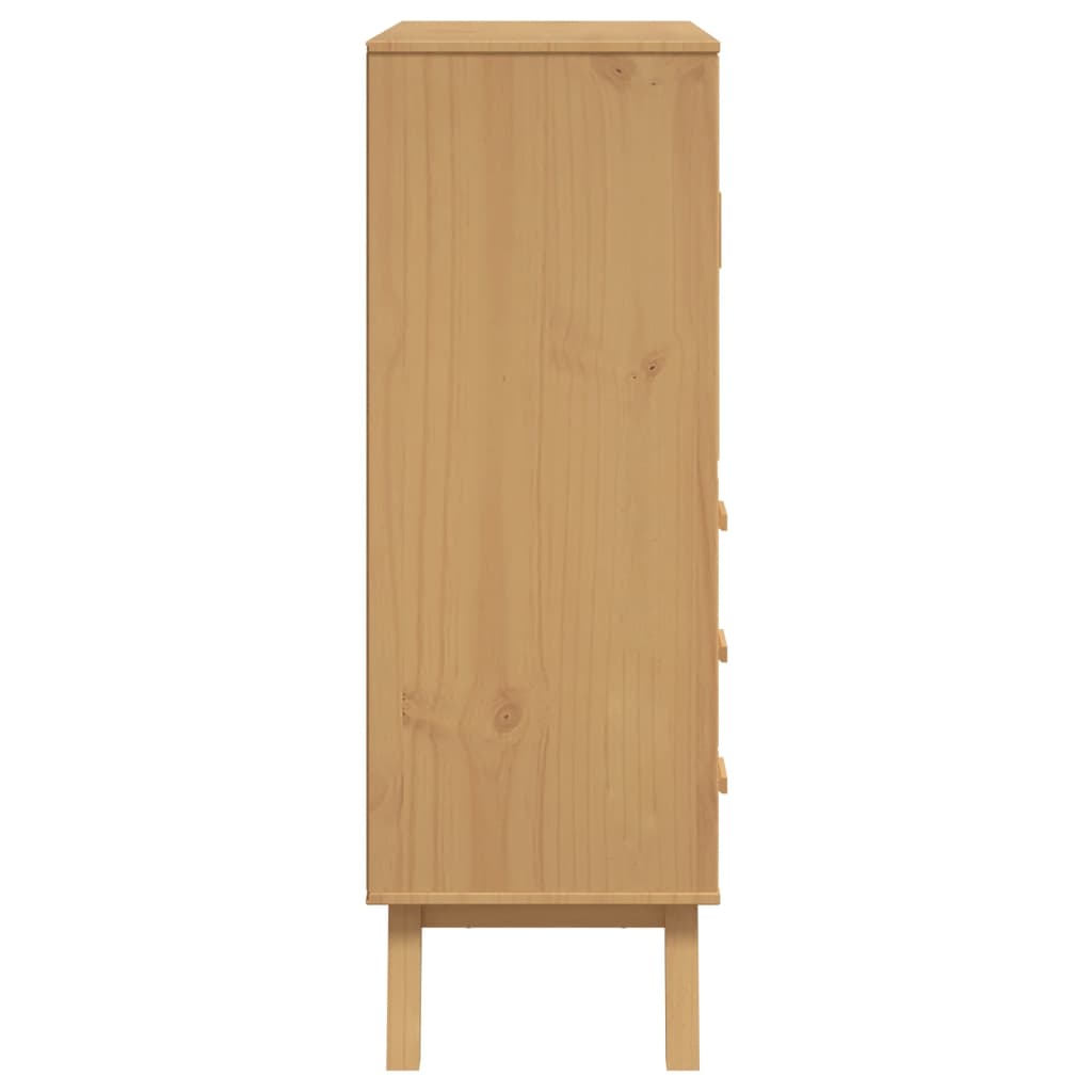 vidaXL Highboard OLDEN Brown 85x43x125 cm Solid Wood Pine