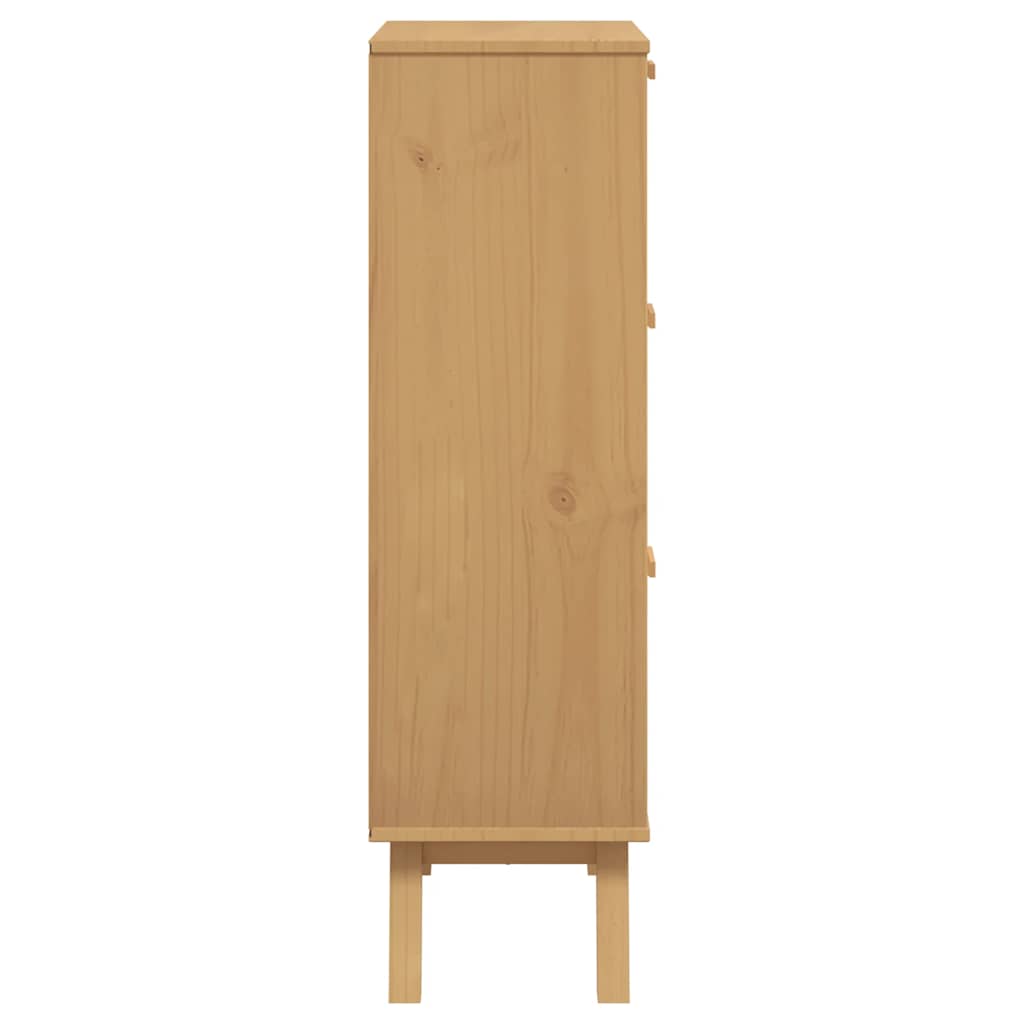 vidaXL Shoe Cabinet OLDEN Grey and Brown 55x35x120cm Solid Wood Pine