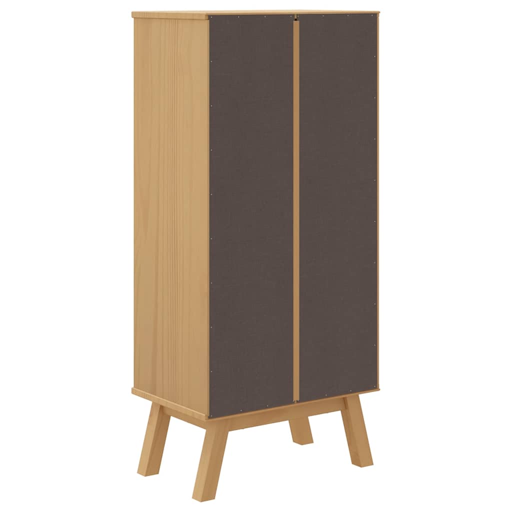 vidaXL Shoe Cabinet OLDEN Grey and Brown 55x35x120cm Solid Wood Pine