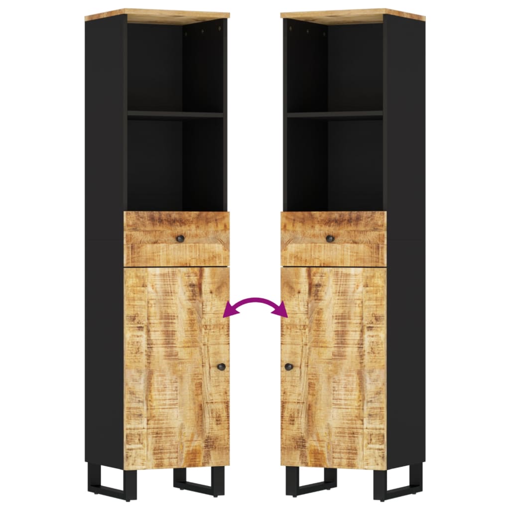 vidaXL 3 Piece Bathroom Furniture Set Solid Wood Mango