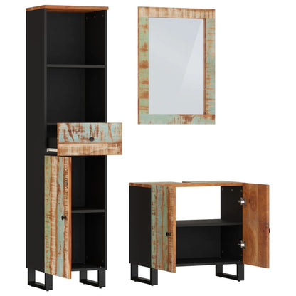 vidaXL 3 Piece Bathroom Furniture Set Solid Wood Reclaimed