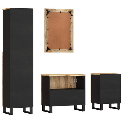 vidaXL 4 Piece Bathroom Furniture Set Solid Wood Mango