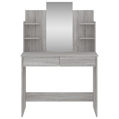 vidaXL Dressing Table with Mirror Grey Sonoma 96x39x142 cm