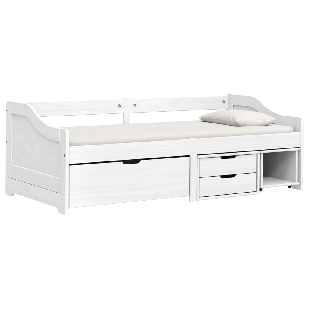 vidaXL Day Bed | White | Solid pinewood, engineered wood | Single | Day Bed