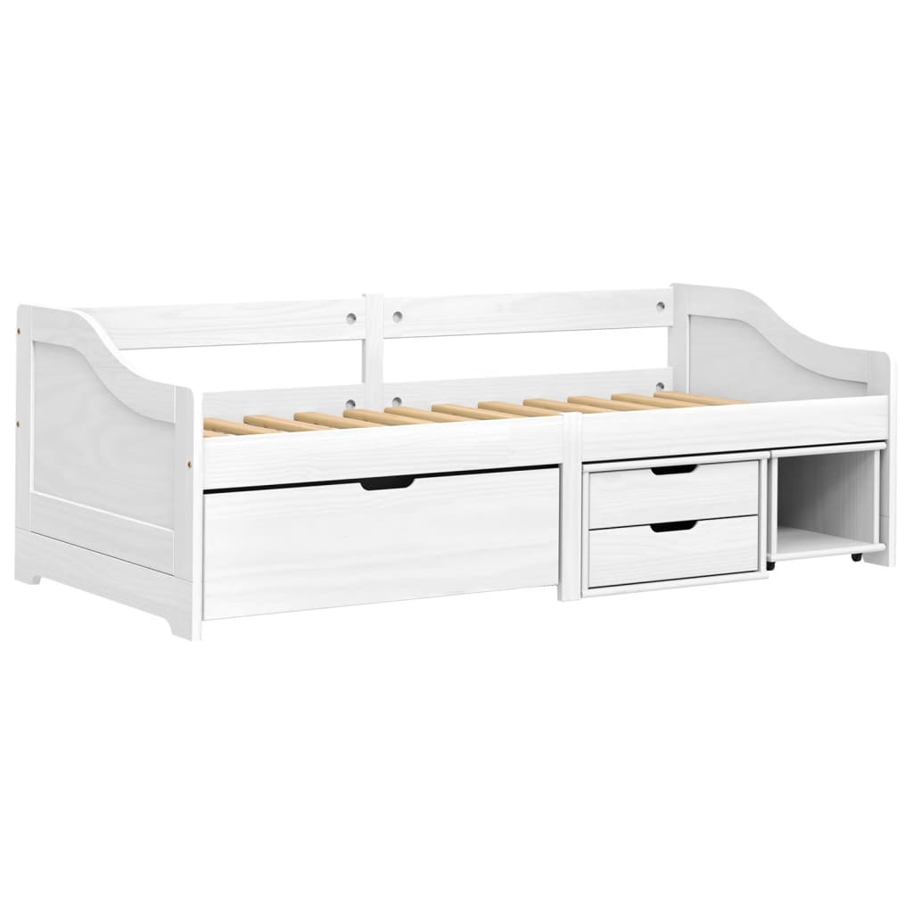 vidaXL Day Bed | White | Solid pinewood, engineered wood | Single | Day Bed