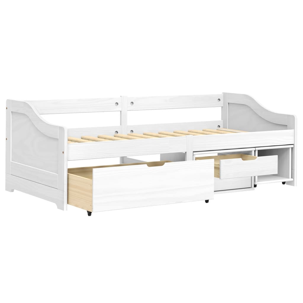 vidaXL Day Bed | White | Solid pinewood, engineered wood | Single | Day Bed