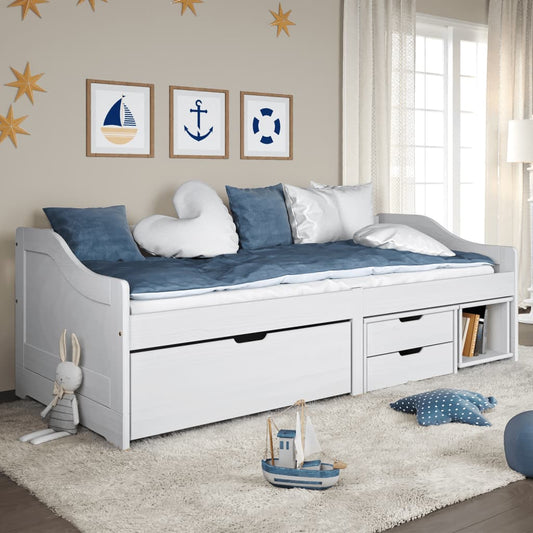 vidaXL Day Bed | White | Solid pinewood, engineered wood | Single | Day Bed