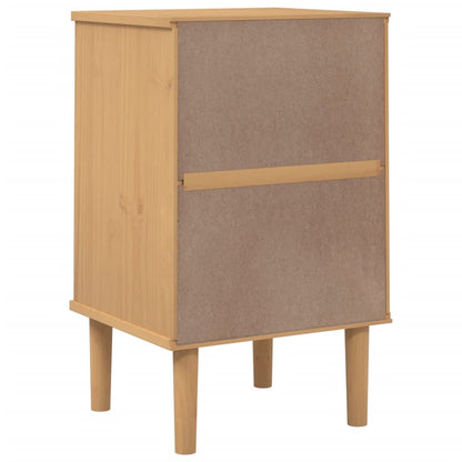 vidaXL Bedside Cabinet SENJA Rattan Look Brown 40x35x65 cm Solid Wood Pine