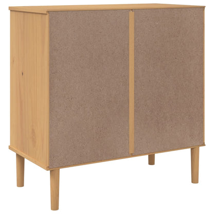 vidaXL Sideboard "SENJA" Rattan Look Brown 80x40x80 cm Solid Wood Pine