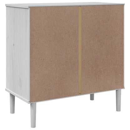 vidaXL Sideboard SENJA Rattan Look White 80x40x80 cm Solid Wood Pine
