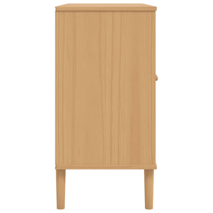 vidaXL Sideboard SENJA Rattan Look Brown 112x40x80cm Solid Wood Pine