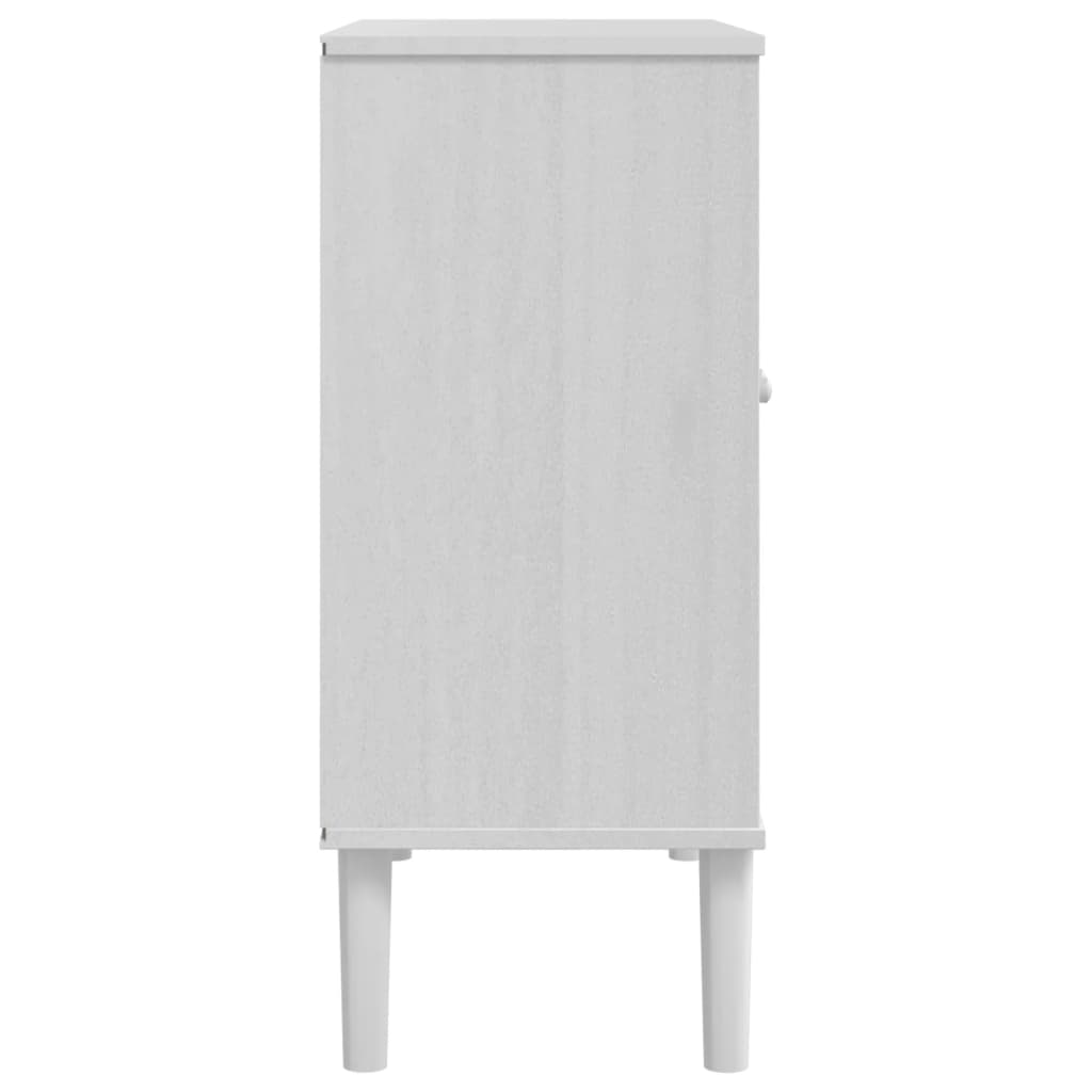 vidaXL Sideboard "SENJA" Rattan Look White 80x35x80 cm Solid Wood Pine