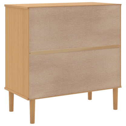 vidaXL Sideboard "SENJA" Rattan Look Brown 80x40x80 cm Solid Wood Pine