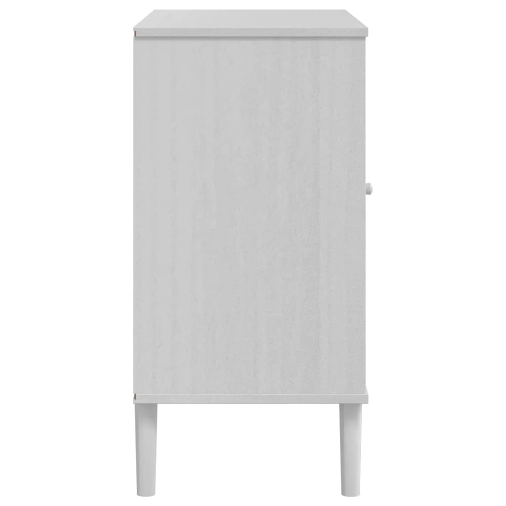 vidaXL Sideboard "SENJA" Rattan Look White 80x40x80 cm Solid Wood Pine