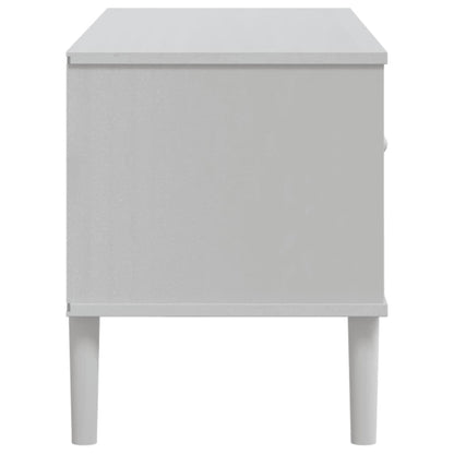 vidaXL TV Cabinet SENJA Rattan Look White 106x40x49cm Solid Wood Pine