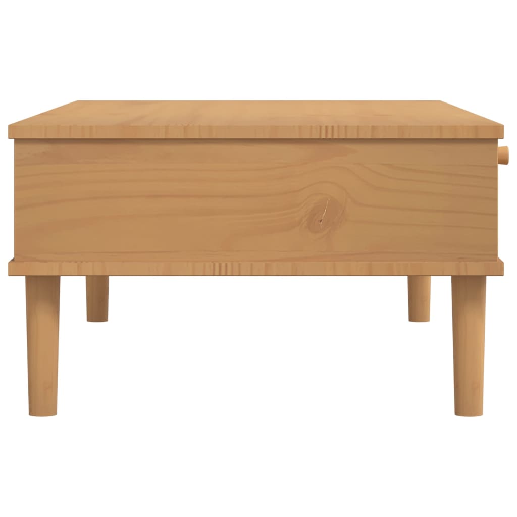vidaXL Coffee Table SENJA Rattan Look Brown 100x55x33 cm Solid Wood