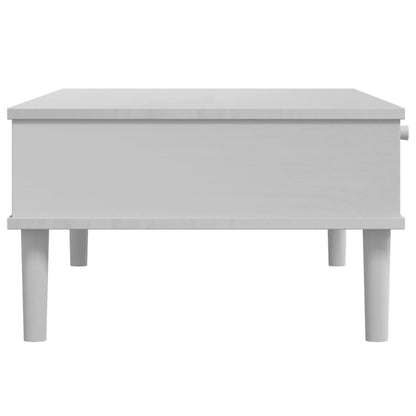 vidaXL Coffee Table "SENJA" Rattan Look White 100x55x33 cm Solid Wood