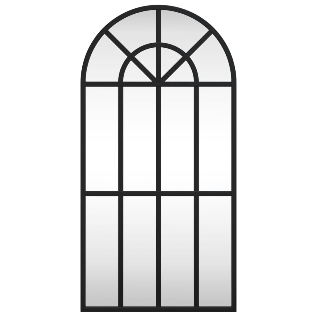 vidaXL Wall Mirror Black 30x60 cm Arch Iron