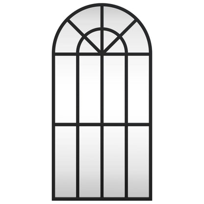 vidaXL Wall Mirror Black 30x60 cm Arch Iron