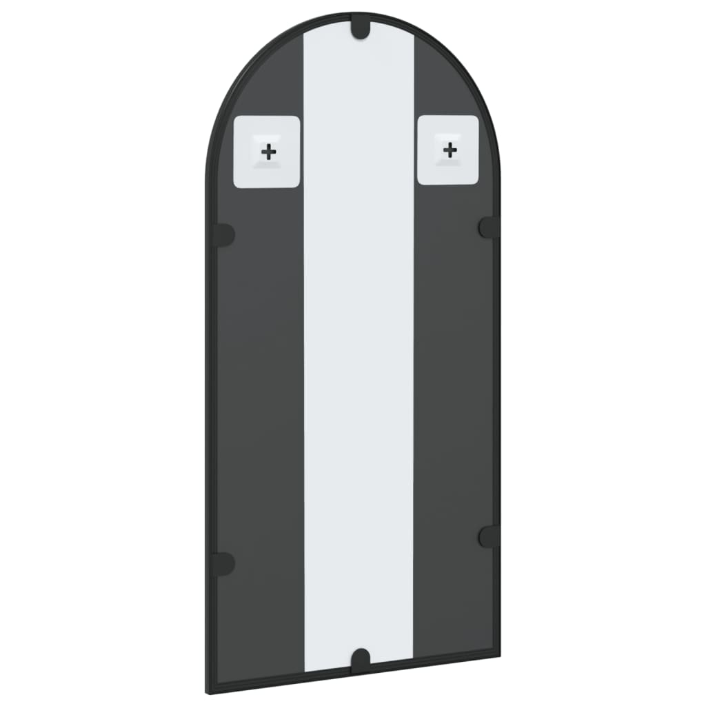 vidaXL Wall Mirror Black 30x60 cm Arch Iron