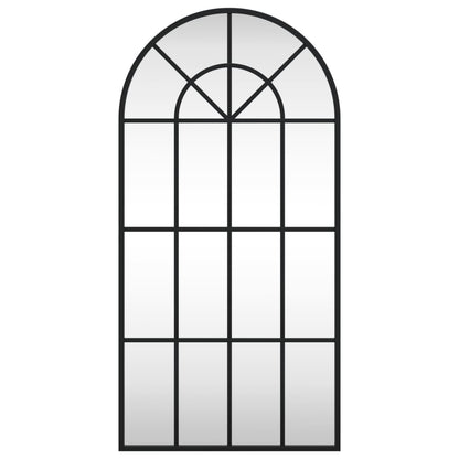 vidaXL Wall Mirror Black 40x80 cm Arch Iron